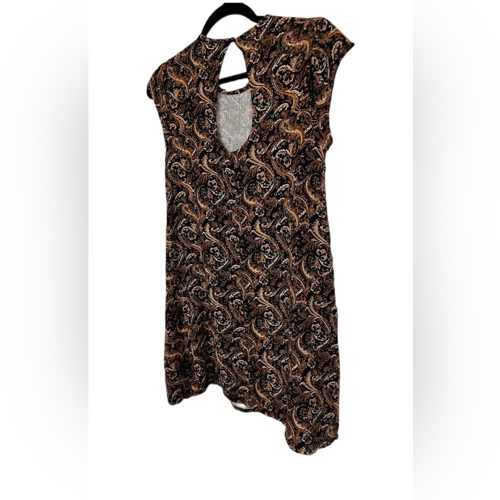 URBAN OUTFITTERS Brown Paisley Mini Dress Size SP Color: Brown and Tan - Picture 6 of 10